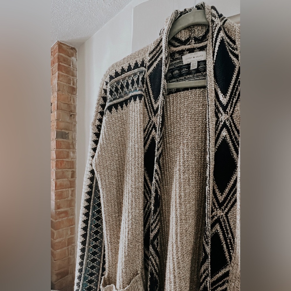 NWOT Lucky Brand jacquard cardigan - XS